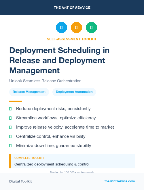 Deployment Scheduling in Release and Deployment Management