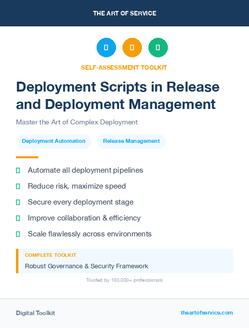 Deployment Scripts in Release and Deployment Management