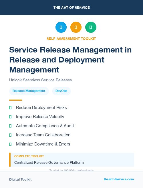 Service Release Management in Release and Deployment Management