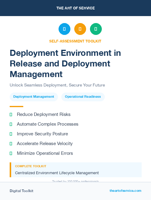 Deployment Environment in Release and Deployment Management