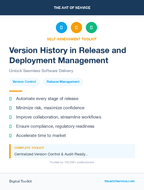 Version History in Release and Deployment Management