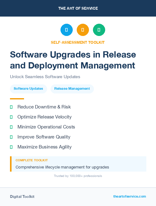 Software Upgrades in Release and Deployment Management