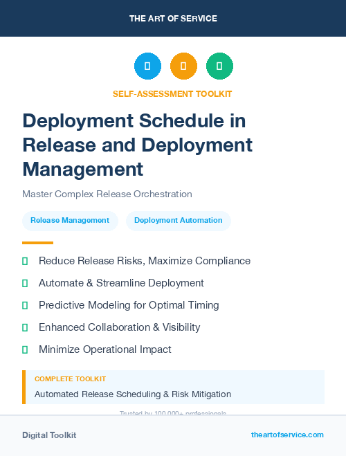 Deployment Schedule in Release and Deployment Management