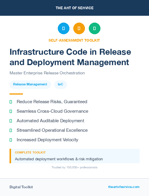 Infrastructure Code in Release and Deployment Management