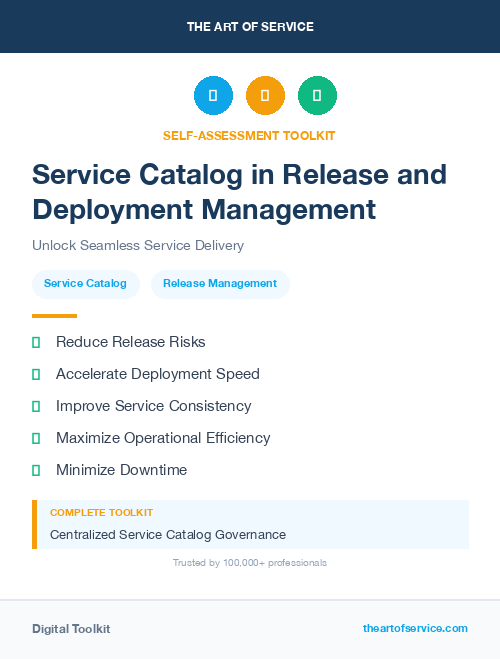 Service Catalog in Release and Deployment Management