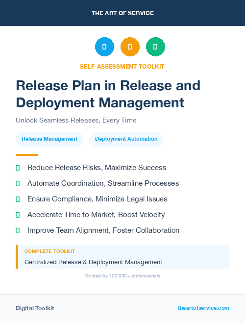 Release Plan in Release and Deployment Management