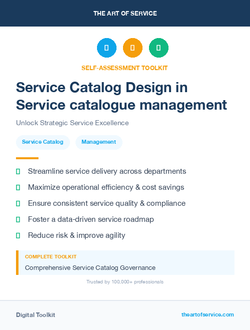Service Catalog Design in Service catalogue management