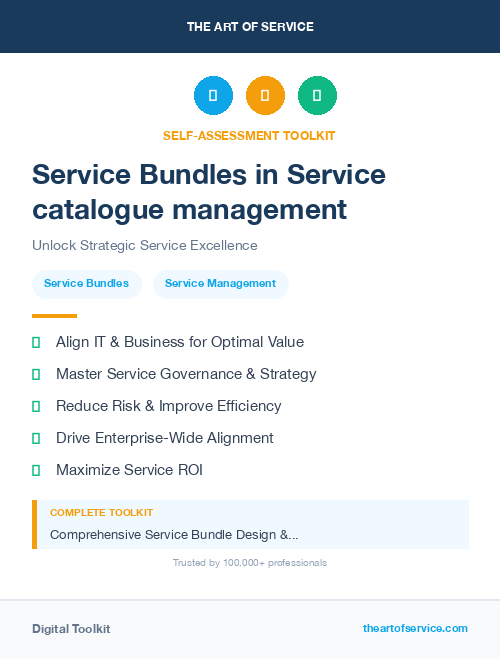 Service Bundles in Service catalogue management