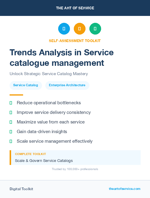 Trends Analysis in Service catalogue management