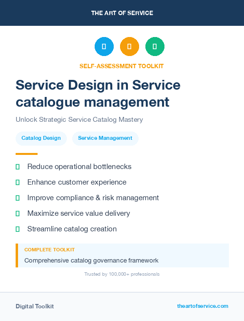 Service Design in Service catalogue management