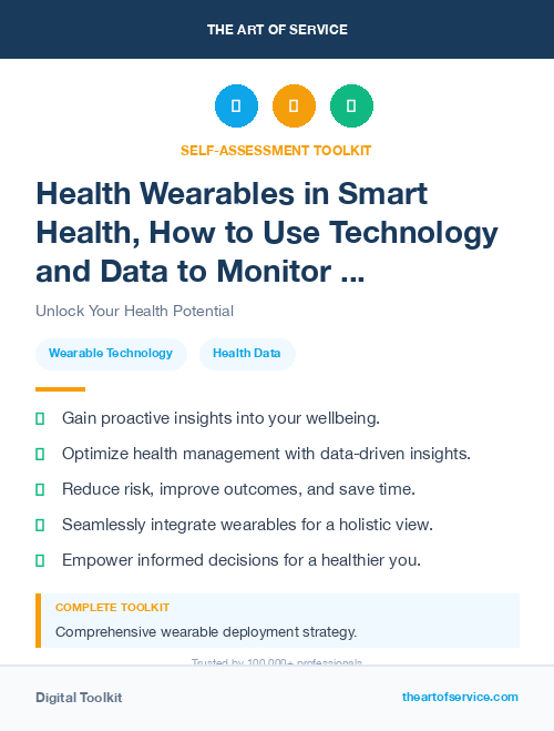Health Wearables in Smart Health, How to Use Technology and Data to Monitor and Improve Your Health and Wellness