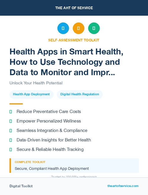 Health Apps in Smart Health, How to Use Technology and Data to Monitor and Improve Your Health and Wellness