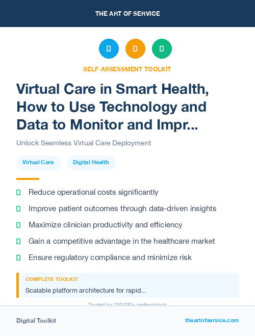 Virtual Care in Smart Health, How to Use Technology and Data to Monitor and Improve Your Health and Wellness