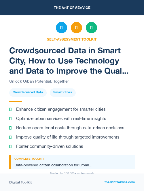 Crowdsourced Data in Smart City, How to Use Technology and Data to Improve the Quality of Life and Sustainability of Urban Areas