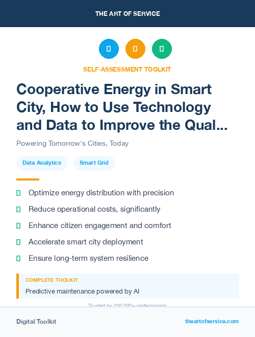 Cooperative Energy in Smart City, How to Use Technology and Data to Improve the Quality of Life and Sustainability of Urban Areas