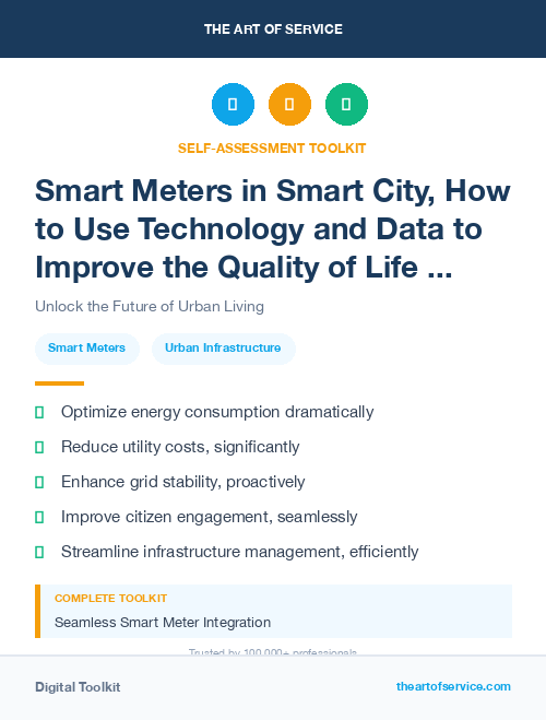 Smart Meters in Smart City, How to Use Technology and Data to Improve the Quality of Life and Sustainability of Urban Areas