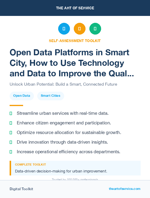 Open Data Platforms in Smart City, How to Use Technology and Data to Improve the Quality of Life and Sustainability of Urban Areas
