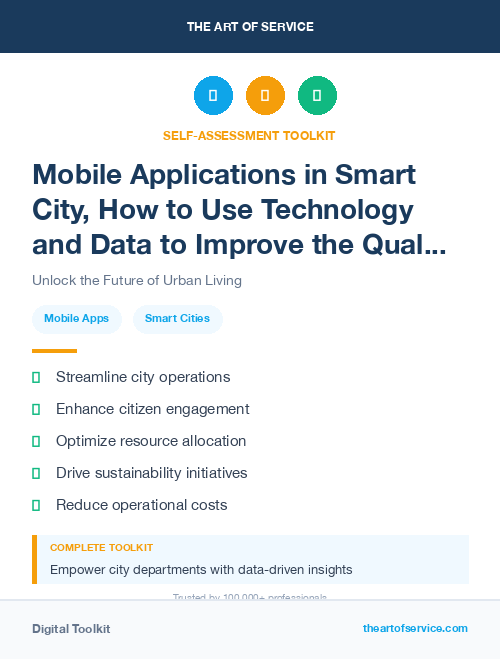 Mobile Applications in Smart City, How to Use Technology and Data to Improve the Quality of Life and Sustainability of Urban Areas