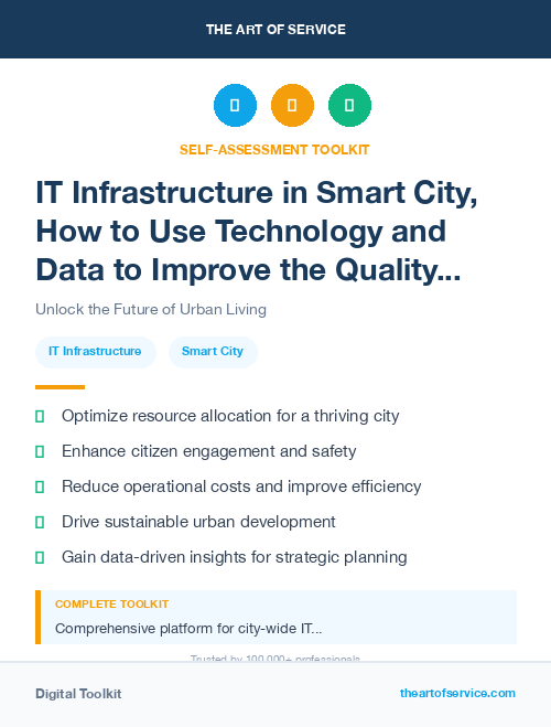 IT Infrastructure in Smart City, How to Use Technology and Data to Improve the Quality of Life and Sustainability of Urban Areas