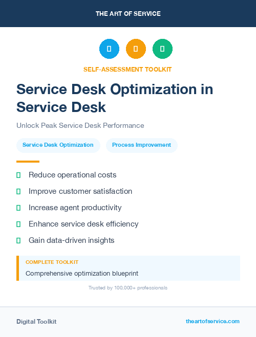 Service Desk Optimization in Service Desk