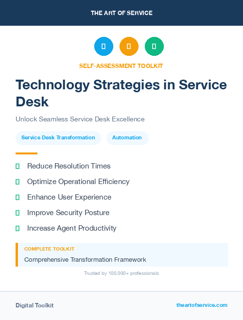 Technology Strategies in Service Desk