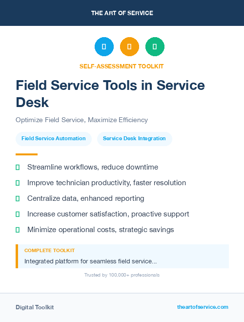 Field Service Tools in Service Desk