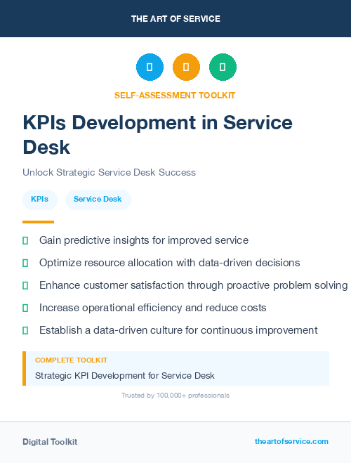 KPIs Development in Service Desk