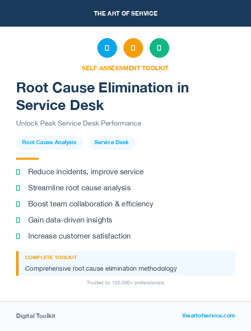 Root Cause Elimination in Service Desk