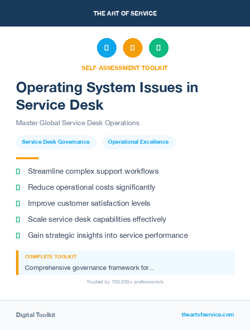 Operating System Issues in Service Desk