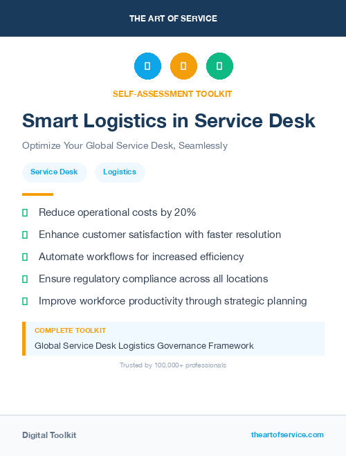 Smart Logistics in Service Desk