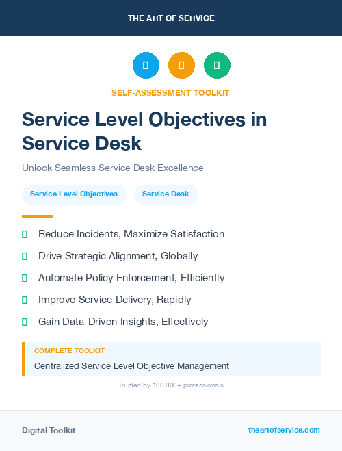 Service Level Objectives in Service Desk