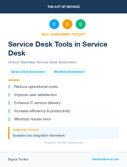 Service Desk Tools in Service Desk