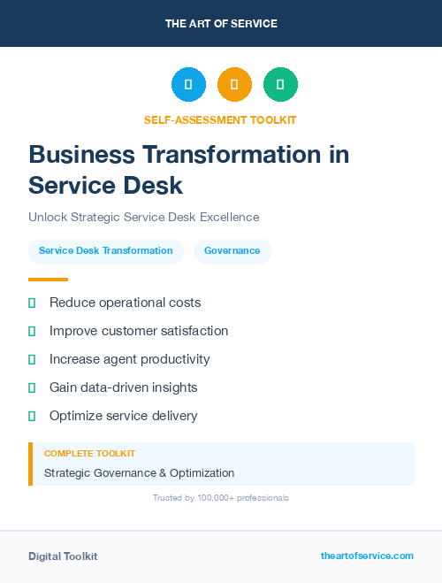 Business Transformation in Service Desk