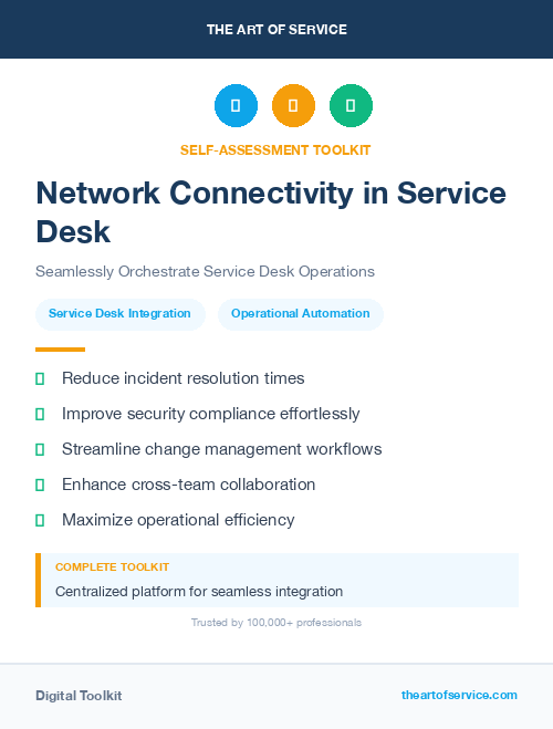Network Connectivity in Service Desk