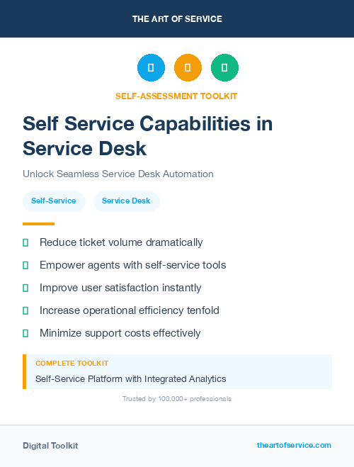 Self Service Capabilities in Service Desk