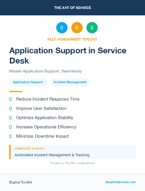 Application Support in Service Desk