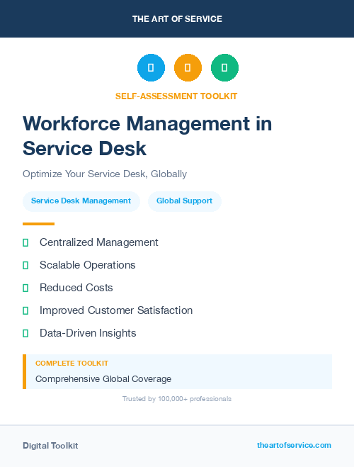 Workforce Management in Service Desk