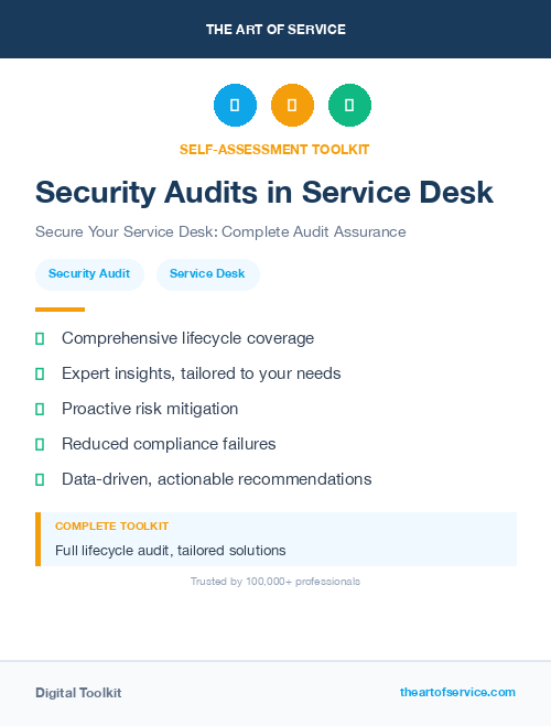 Security Audits in Service Desk