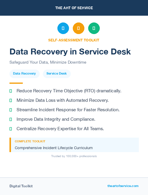 Data Recovery in Service Desk