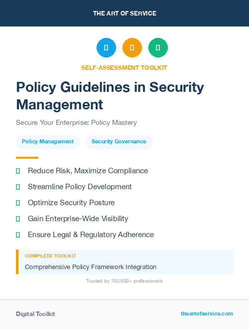 Policy Guidelines in Security Management