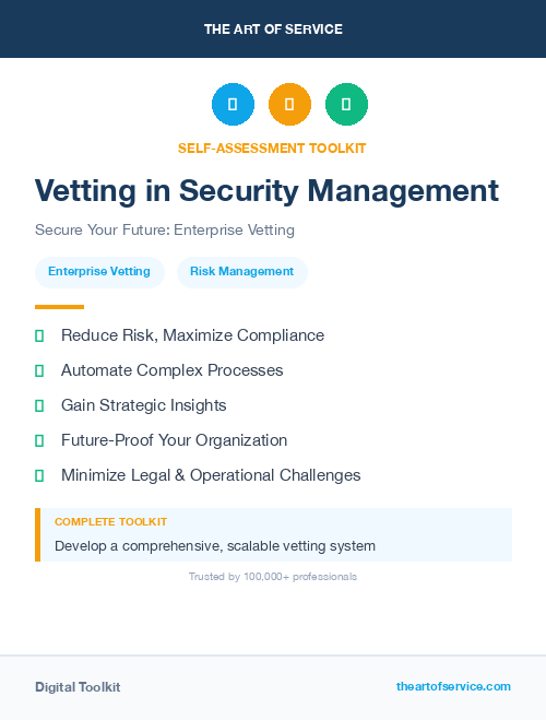 Vetting in Security Management