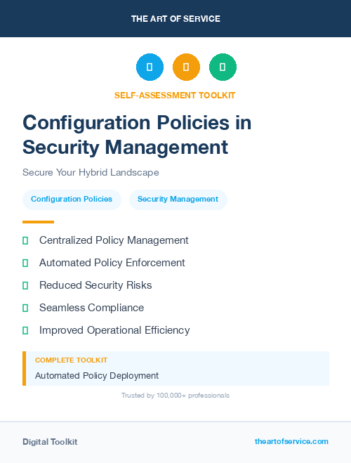 Configuration Policies in Security Management