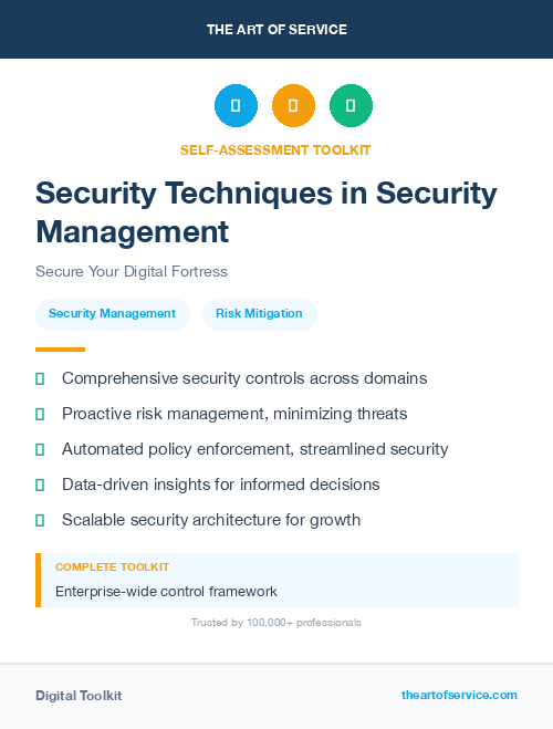 Security Techniques in Security Management