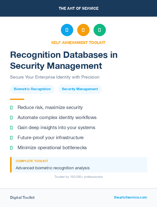 Recognition Databases in Security Management