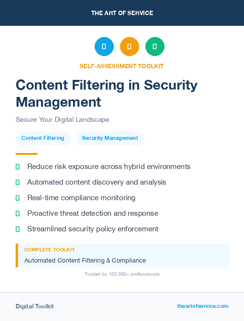 Content Filtering in Security Management