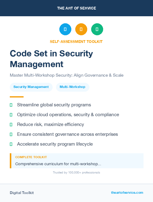 Code Set in Security Management