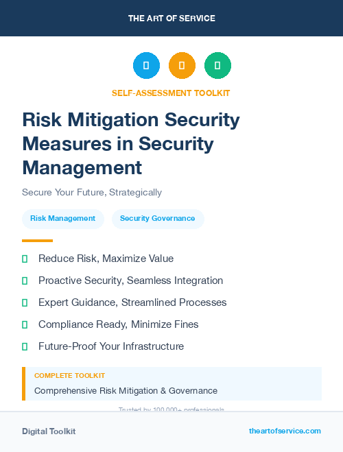 Risk Mitigation Security Measures in Security Management