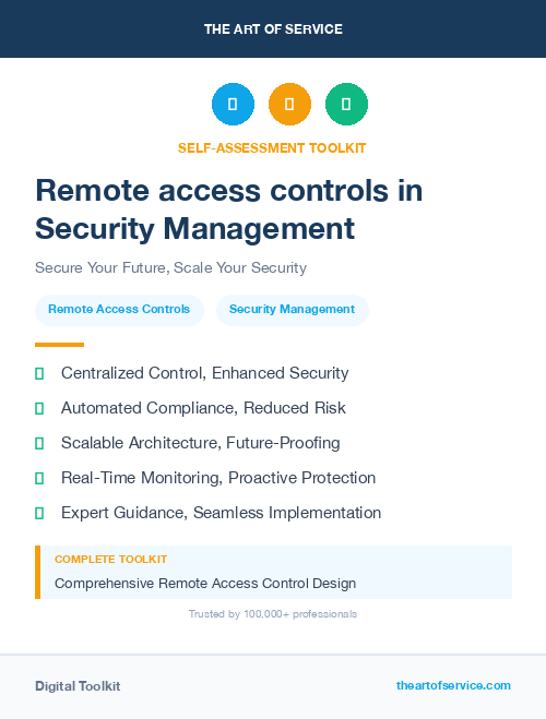 Remote access controls in Security Management