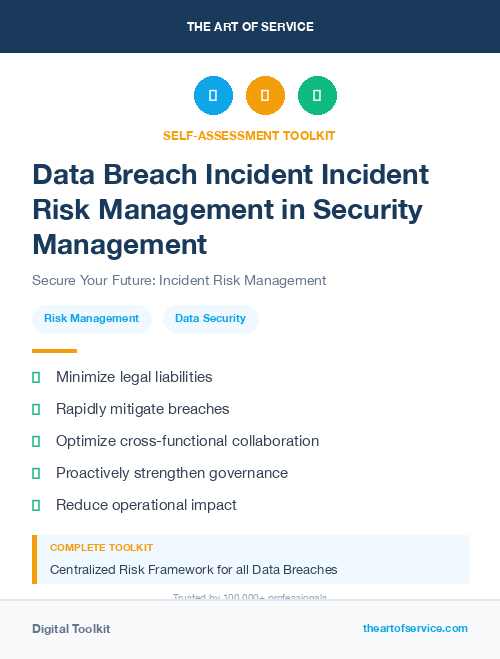 Data Breach Incident Incident Risk Management in Security Management