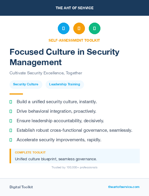 Focused Culture in Security Management
